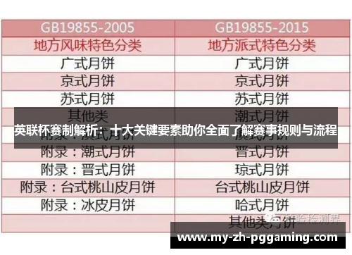 英联杯赛制解析：十大关键要素助你全面了解赛事规则与流程
